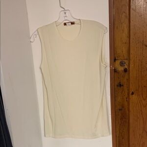 Sleeveless Cream Top
